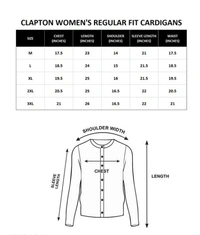 Clapton Acrylic Blend Round Neck Full Sleeve Casual Solid Winter Wear Cardigans For Women - XXXL